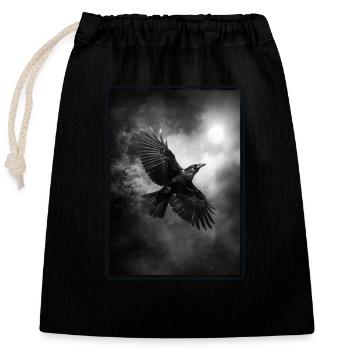 Crows Crow - Closable cotton gift bag (25x30cm) - black - Front