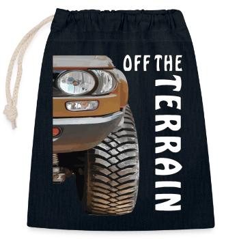 HORS TERRAIN AUTOMATIQUE - Sac cadeau en coton avec cordon (25 x 30 cm) - bleu marine - Devant