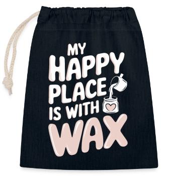 Des bougies faites à la main et créatives à fabriquer soi-même - Sac cadeau en coton avec cordon (25 x 30 cm) - bleu marine - Devant