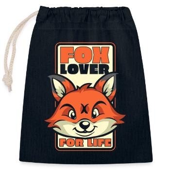 Fuchsliebhaber fürs Leben Caninae Rotfuchs Canidae Fuchs - Verschließbarer Geschenkbeutel aus Baumwolle (25x30cm) - Navy - Vorne
