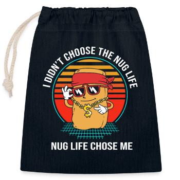 Chicken Nuggets - Verschließbarer Geschenkbeutel aus Baumwolle (25x30cm) - Navy - Vorne