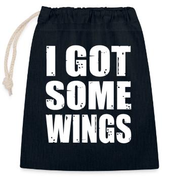 Chicken Wings - Verschließbarer Geschenkbeutel aus Baumwolle (25x30cm) - Navy - Vorne