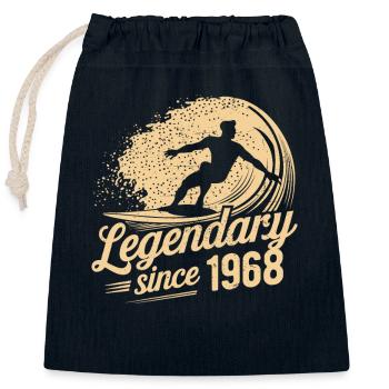 Legendary since 1968 Birthday Surfer - Closable cotton gift bag (25x30cm) - navy - Front