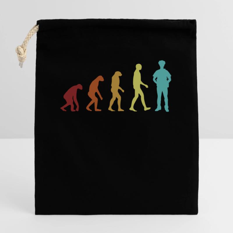 Évolution de l’agent correctionnel Agent correctionnel Sac cadeau en coton avec cordon (25 x 30 cm)