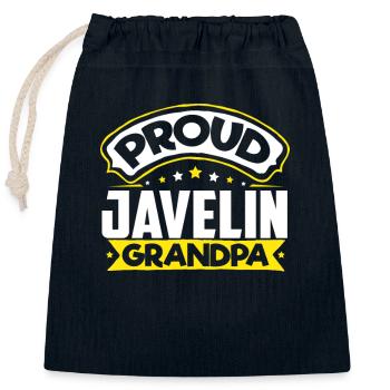 Sports Grandpa Javelin Grandpa - Closable cotton gift bag (25x30cm) - navy - Front