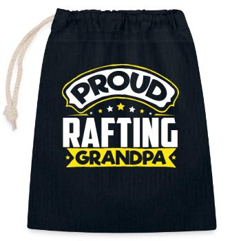Sports Papy Rafting Papi - Sac cadeau en coton avec cordon (25 x 30 cm) - bleu marine - Devant
