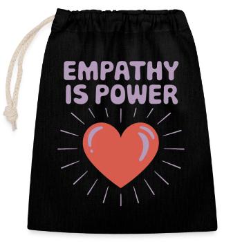 Intelligence émotionnelle Empathie Défenseur de la pleine conscience - Sac cadeau en coton avec cordon (25 x 30 cm) - noir - Devant