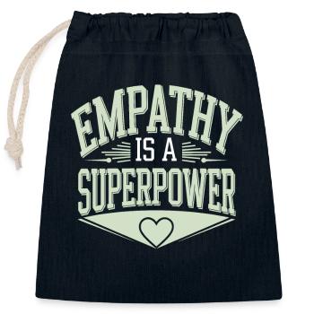 Intelligence émotionnelle Empathie Défenseur de la pleine conscience - Sac cadeau en coton avec cordon (25 x 30 cm) - bleu marine - Devant