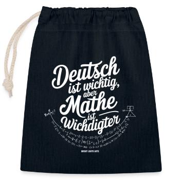 Untitled Project Deutsch ist wichtig - Verschließbarer Geschenkbeutel aus Baumwolle (25x30cm) - Navy - Vorne