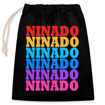 Tornado Birthday Fête d’anniversaire des enfants - Sac cadeau en coton avec cordon (25 x 30 cm) - noir - Devant