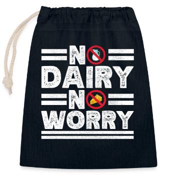 Lactose intolerance Lactose intolerant - Closable cotton gift bag (25x30cm) - navy - Front