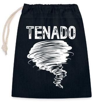 Tornado Birthday Fête d’anniversaire des enfants - Sac cadeau en coton avec cordon (25 x 30 cm) - bleu marine - Devant