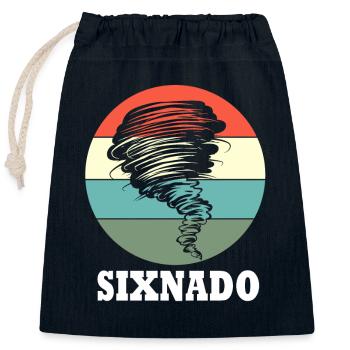 Tornado Birthday Fête d’anniversaire des enfants - Sac cadeau en coton avec cordon (25 x 30 cm) - bleu marine - Devant