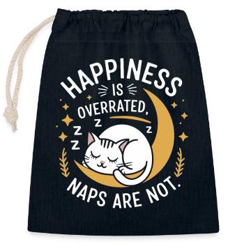 Cat Lover, Dark Humor, Naughty, - Closable cotton gift bag (25x30cm) - navy - Front