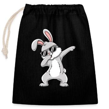 Dubbing Bunny - Closable cotton gift bag (25x30cm) - black - Front