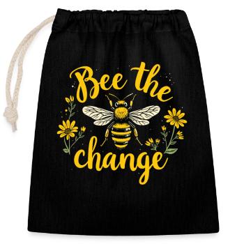 Bienenfreundlicher Gärtner, Bestäuber, Garten Und - Verschließbarer Geschenkbeutel aus Baumwolle (25x30cm) - Schwarz - Vorne