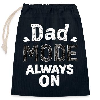 Mode de papa toujours sur drôle papa disant pères - Sac cadeau en coton avec cordon (25 x 30 cm) - bleu marine - Devant