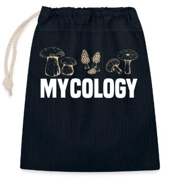 Mushroom Pickers Mycology Mushrooms Graphic - Closable cotton gift bag (25x30cm) - navy - Front