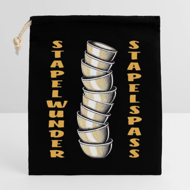 CUP STACKING STACKING MIRACLE STACKING FUN Closable cotton gift bag (25x30cm)