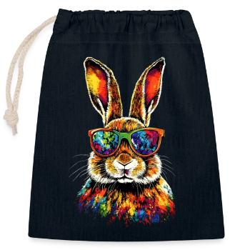 Hase Kaninchen Liebhaber Feldhase Bunny Süße Hasen - Verschließbarer Geschenkbeutel aus Baumwolle (25x30cm) - Navy - Vorne