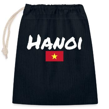 Hanoi Vietnam Vietnamesische Flagge Vietnamese - Verschließbarer Geschenkbeutel aus Baumwolle (25x30cm) - Navy - Vorne