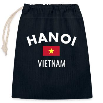 Hanoi Vietnam Vietnamesische Flagge Vietnamese - Verschließbarer Geschenkbeutel aus Baumwolle (25x30cm) - Navy - Vorne
