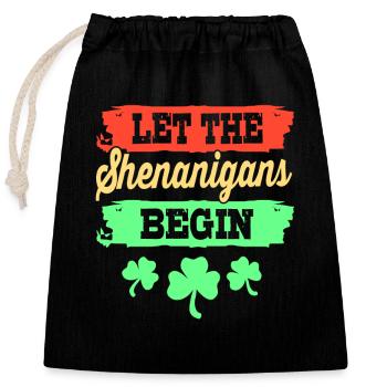 Shenanigan - Closable cotton gift bag (25x30cm) - black - Front