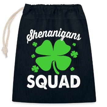 Shenanigan - Closable cotton gift bag (25x30cm) - navy - Front