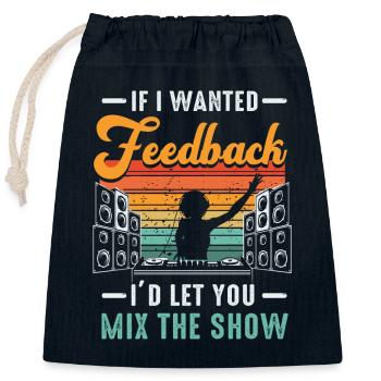 Wenn ich Feedback Sound Engineer wollte - Verschließbarer Geschenkbeutel aus Baumwolle (25x30cm) - Navy - Vorne
