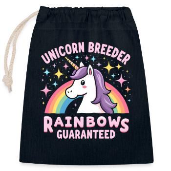 Einhorn-züchter Lustiges Magisches Wesen Und - Verschließbarer Geschenkbeutel aus Baumwolle (25x30cm) - Navy - Vorne