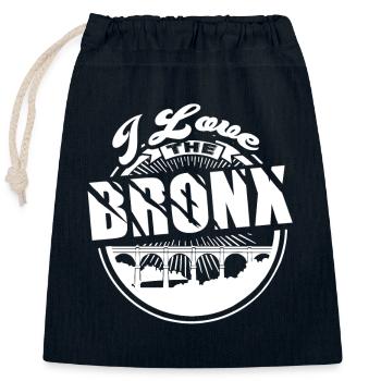 I Love The Bronx - Closable cotton gift bag (25x30cm) - navy - Front
