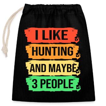 Hunter Hunt - Closable cotton gift bag (25x30cm) - black - Front