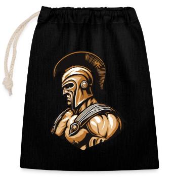 Spartan Gladiator Muscles Sparta 300 - Sac cadeau en coton avec cordon (25 x 30 cm) - noir - Devant