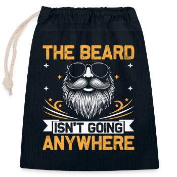 The Beard Isn't Going Anywhere Beards Facial Hair - Closable cotton gift bag (25x30cm) - navy - Front