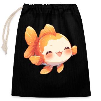 Goldfish Goldfish - Closable cotton gift bag (25x30cm) - black - Front