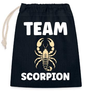 scorpion - Closable cotton gift bag (25x30cm) - navy - Front