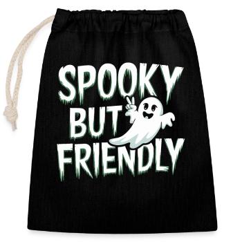 Paranormal Komödie Lustig Geist Humor Unbeschwert - Verschließbarer Geschenkbeutel aus Baumwolle (25x30cm) - Schwarz - Vorne