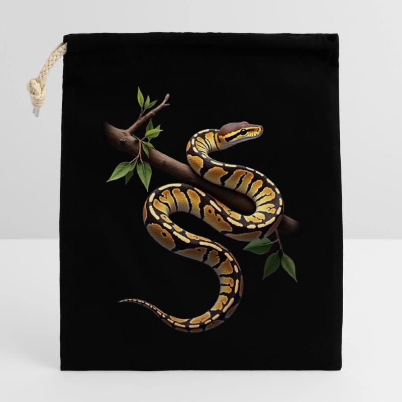 Roi Python Serpents Amoureux Terrarium Python Sac cadeau en coton avec cordon (25 x 30 cm)