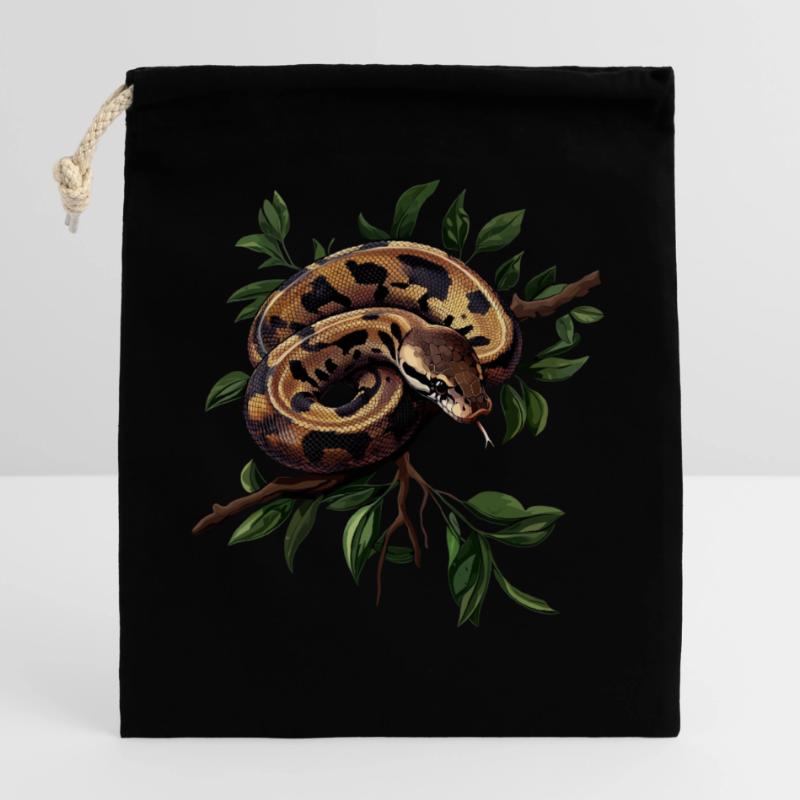 Königspython Schlangen Liebhaber Terrarium Python Verschließbarer Geschenkbeutel aus Baumwolle (25x30cm)