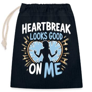 Autonomisation de la séparation, amour de soi, nouveaux départs - Sac cadeau en coton avec cordon (25 x 30 cm) - bleu marine - Devant
