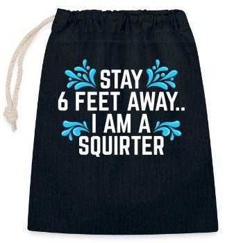 Squirter Des graphismes créatifs pour s’amuser - Sac cadeau en coton avec cordon (25 x 30 cm) - bleu marine - Devant