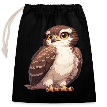 Faucons Faucon - Sac cadeau en coton avec cordon (25 x 30 cm) - noir - Devant