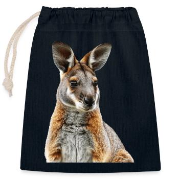 Wallaby - Verschließbarer Geschenkbeutel aus Baumwolle (25x30cm) - Navy - Vorne