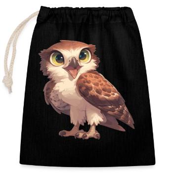Faucon Faucon - Sac cadeau en coton avec cordon (25 x 30 cm) - noir - Devant