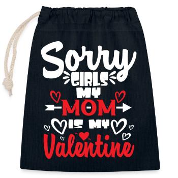 Sorry Girls - Verschließbarer Geschenkbeutel aus Baumwolle (25x30cm) - Navy - Vorne