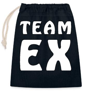 TEAM EX - Verschließbarer Geschenkbeutel aus Baumwolle (25x30cm) - Navy - Vorne