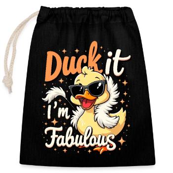 Farm animal duck enthusiasts backyard ducks - Closable cotton gift bag (25x30cm) - black - Front