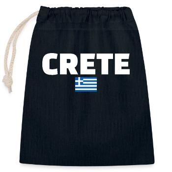 Crete Griechenland Griechische Flagge Grieche - Verschließbarer Geschenkbeutel aus Baumwolle (25x30cm) - Navy - Vorne