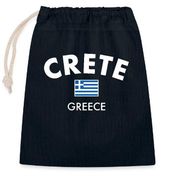 Crete Griechenland Griechische Flagge Grieche - Verschließbarer Geschenkbeutel aus Baumwolle (25x30cm) - Navy - Vorne