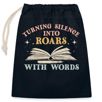 Poetry Slam Schriftsteller Poet Literatur Slam - Verschließbarer Geschenkbeutel aus Baumwolle (25x30cm) - Navy - Vorne